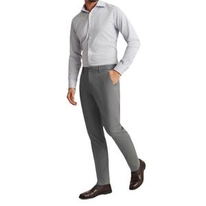 Bonobos Weekday Friday Tailored Fit Gray Herringbone Dress Pants Size 30X32